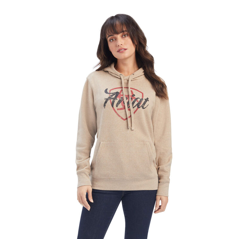 Ariat Hoodie Damen - Real Shield Logo Khaki ( ESYTK-2189 )